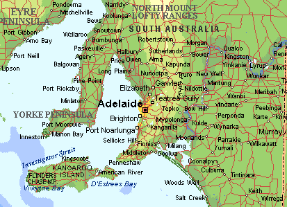 Adelaide Australia Map